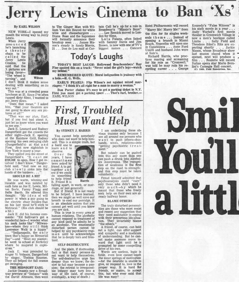 Plaza Theatre - Oct 3 1969 Article (newer photo)